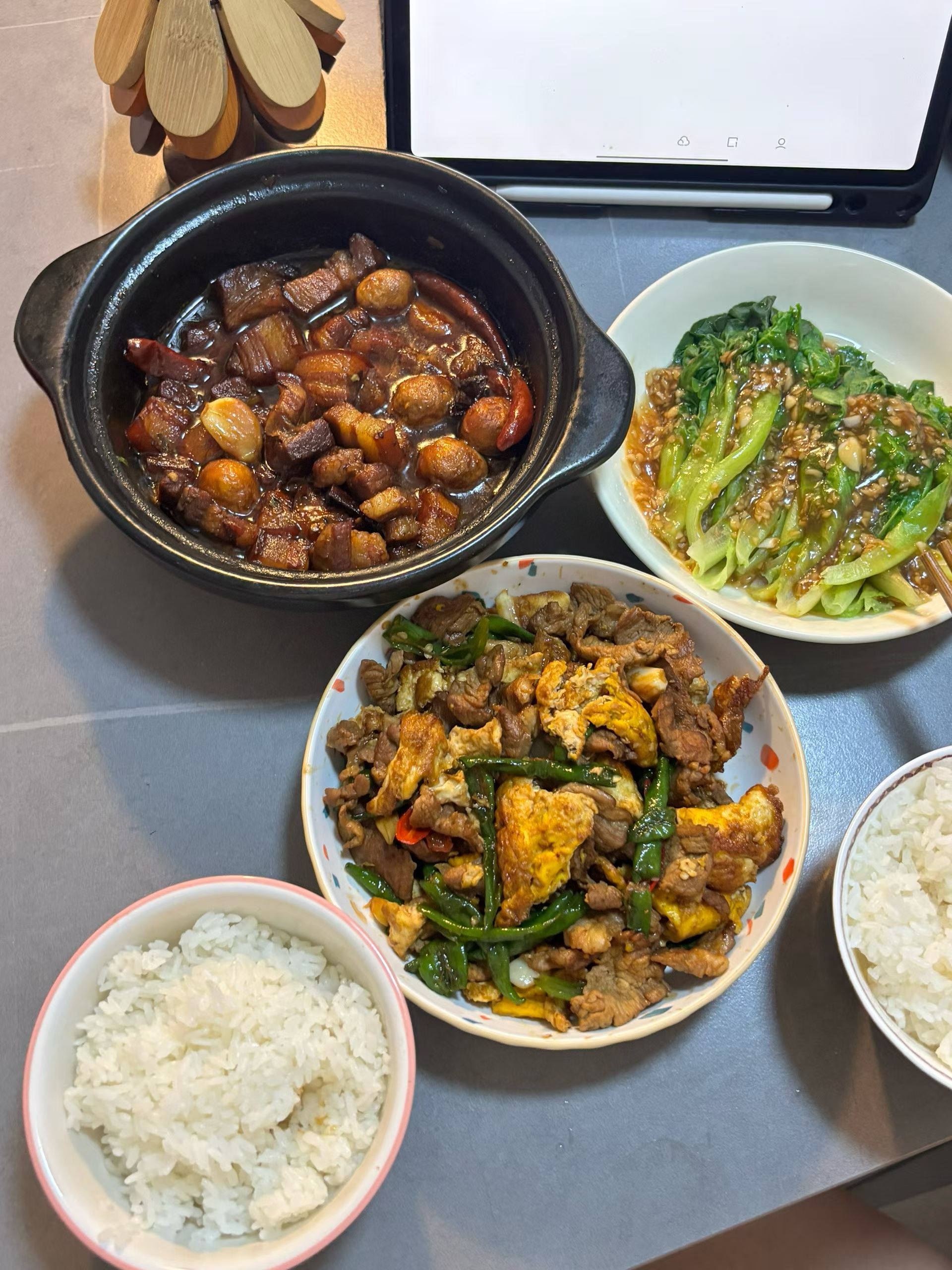 Braised pork belly set